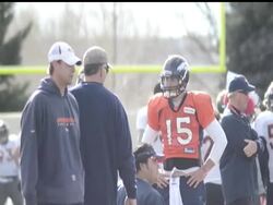 Broncos fans were excited by the news that free agent quarterback Peyton Manning was reportedly negotiating a contract with the team. The AP caught up with fans who were wondering what adding Manning will do to current quarterback Tim Tebow. (March 19) News Clip