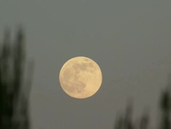 MS SLO MO Shot of Moon in sky / California, United States Stock Footage