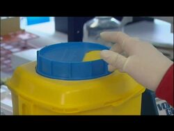 Aids Testing Laboratory Shots                  News Clip