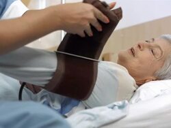 HD: Nurse Taking Patient's Blood Pressure Stock Footage