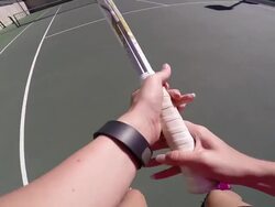 Women playing tennis. - Slow Motion Stock Footage