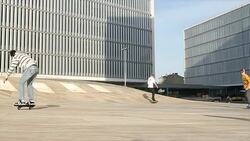 Kids on wave boards Stock Footage