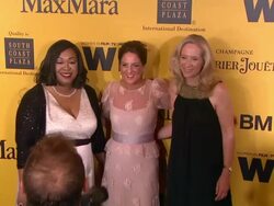 Cathy Schulman and Shonda Rhimes - 2014 Women In Film Crystal + Lucy Awards Presented By Max Mara, BMW, Perrier-Jouet And South Coast Plaza Stock Footage