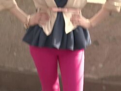 Laura Marano at The Disney Channel And Disney XD Stars Visit The Empire State Building on 3/12/2012 Stock Footage