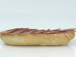 HD Sub Sandwich Buildup Stop-Motion-Animation Stock Footage