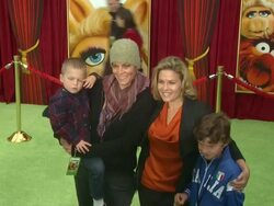 Cat Cora (C) at the The World Premiere of Walt Disney's 'The Muppets' at Hollywood CA. (Footage by WireImage Video/Getty Images Entertainment Video) Stock Footage