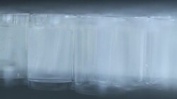 96 well plates on the Plate washer in laboratory Stock Footage