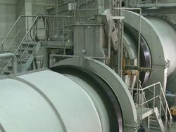 MS Waste paper processing plant in paper mill / Glueckstadt, Schleswig-Holstein, Germany Stock Footage