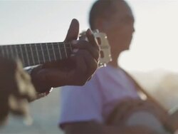 CU Men play banjos and sing on Ipanema beach / Rio de Janeiro, Brazil Stock Footage