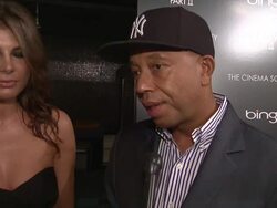 INTERVIEW: Russell Simmons on coming out tonight because his date wanted to see the movie. On liking the first film. On the best decision he made today at the 'The Hangover Part II' Premiere at New York NY.  Stock Footage