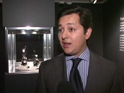 Christie's Previews the Ponahalo Diamonds Before Auction Stock Footage