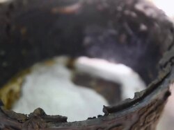 panning : rubber latex bits in rubber plastic Stock Footage