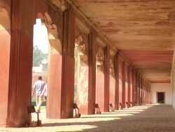 MS Shot of Hallway in Taj Mahal / Delhi, India  Stock Footage