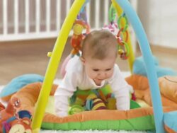 HD: Adorable Baby Crawling Stock Footage