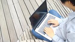 businessman hand working on laptop Stock Footage