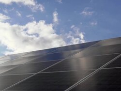 HD Solar Park Dolly Shot (Time Lapse) Stock Footage