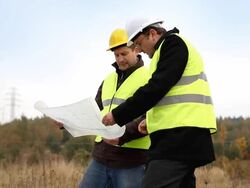 Reviewing Blueprints Stock Footage