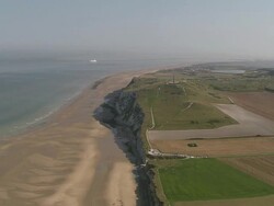 AERIAL, Cap Blanc Nez, Pas de Calais, France Stock Footage