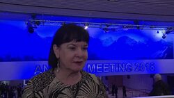 CLEAN : Sharan Burrow tackles gender inequality issue at Davos News Clip