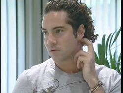 CLEAN: Singer David Bisbal attends radio station. Stock Footage