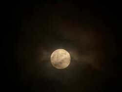 Full Moon in Cloud Stock Footage