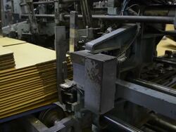 Box production in the factory Stock Footage