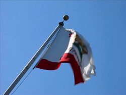 Waving California Flag (NTSC) Stock Footage