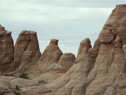 View of the layers of Sandstone. Stock Footage