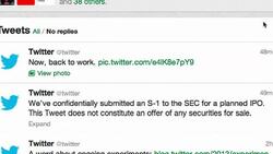 CLEAN : witter announces, in tweet, plans for IPO News Clip