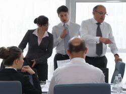 HD: Business Team Working Hard Stock Footage