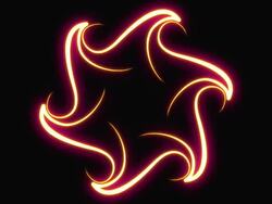 Rosette animation V7,  8 sek. seamless loop Stock Footage