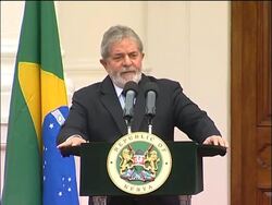Brazilian Pres meets Kenyan Pres, comment on WC, Uruguay News Clip