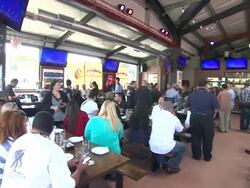 ATMOSPHERE - restaurant and guests at Grand Stock Footage