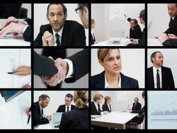 Business Split Screen (shot on RED) Stock Footage