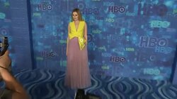 Laura Carmichael at the HBO's Post Emmy Awards Reception - Arrivals Stock Footage