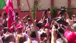 Crowds gather to support Lula in Brazil Instructional Video