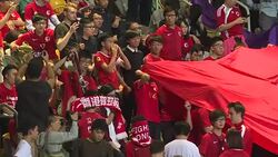 CLEAN : Defiant Hong Kong football fans boo Chinese anthem News Clip