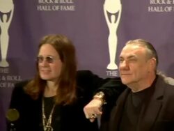 21st Annual Rock and Roll Hall of Fame Induction Ceremony press room Stock Footage