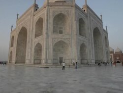 WS TU Taj Mahal Courtyard / Agra, India Stock Footage