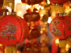 China lamps and talismans. Stock Footage