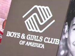 ATMOSPHERE: signage at the Jennifer Lopez Unveils 'Be Great' Youth Advocacy Campaign Billboard Stock Footage