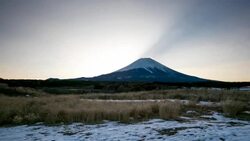 Time-Lapse HD: Fujisan, Fuji Mountain,Snow Landscape Sunrise Stock Footage