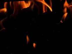 Newly Lit Charcoal Stock Footage