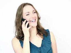 Phone a friend, happy call. Stock Footage
