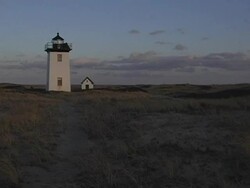 Lighthouse at Dusk Stock Footage