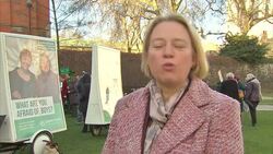 The Green Party Hold Demonstration In Westminster RE Televised Debates News Clip