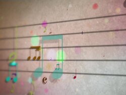 musical notes on the staff Stock Footage