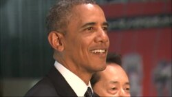 President Obama briefly played soccer with a robot during his visit to Japan on Thursday. The President has been emphasizing technology along with security concerns during his visit. (April 24) News Clip