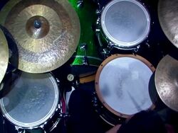 Male drummer performing on stage Stock Footage