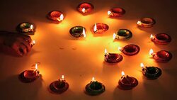 Couple celebrating diwali, Delhi, India Stock Footage